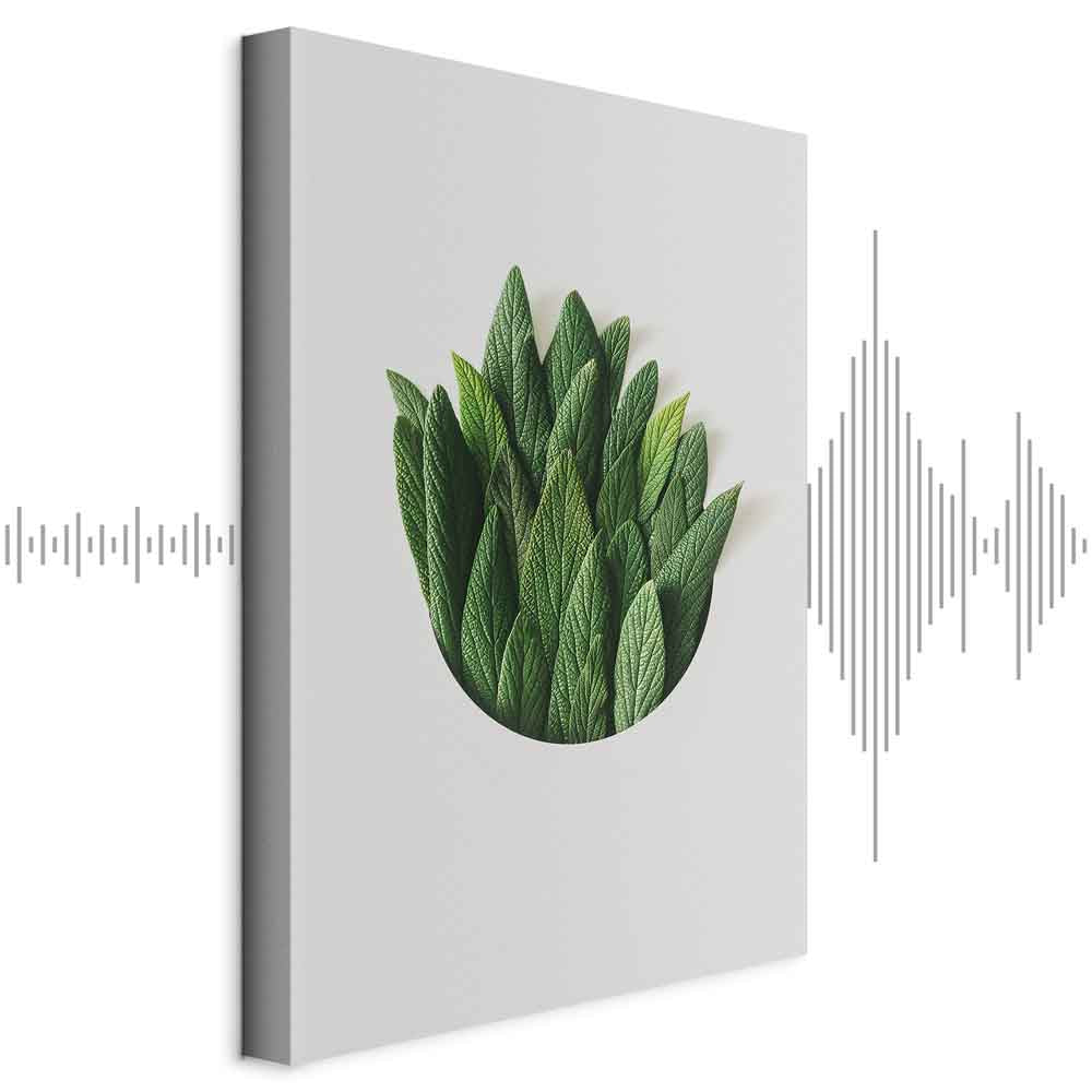 Scent Circle Leaf Botanical Canvas Print