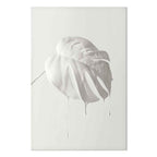 Bright Monstera Leaves Vertical Canvas Print