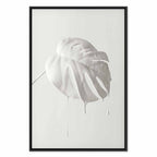 Bright Monstera Leaves Vertical Canvas Print