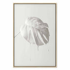Bright Monstera Leaves Vertical Canvas Print