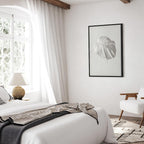 Bright Monstera Leaves Vertical Canvas Print