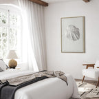 Bright Monstera Leaves Vertical Canvas Print