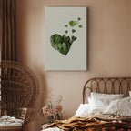Love Ivy Green Leaves Vertical Canvas Print