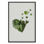 Love Ivy Green Leaves Vertical Canvas Print