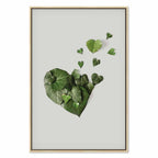 Love Ivy Green Leaves Vertical Canvas Print