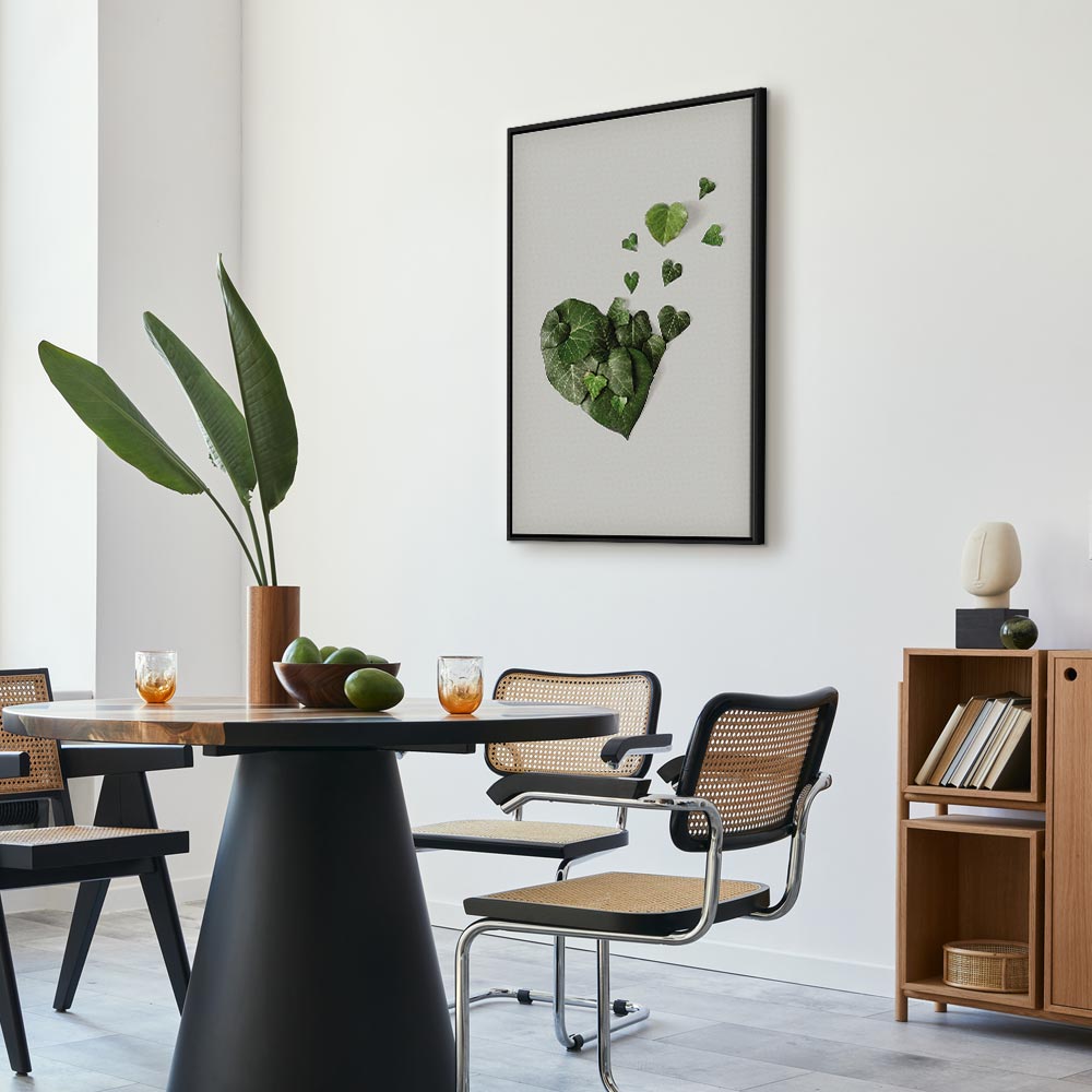 Love Ivy Green Leaves Vertical Canvas Print