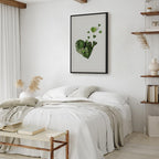 Love Ivy Green Leaves Vertical Canvas Print