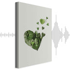 Love Ivy Green Leaves Vertical Canvas Print
