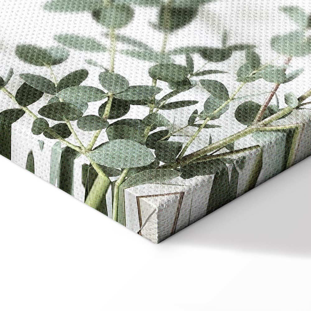 Eucalyptus Leaves Botanical Vertical Canvas Print