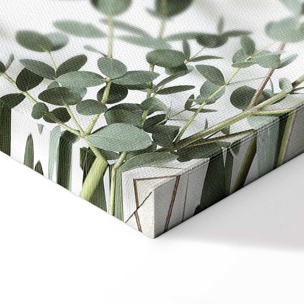 Eucalyptus Leaves Botanical Vertical Canvas Print