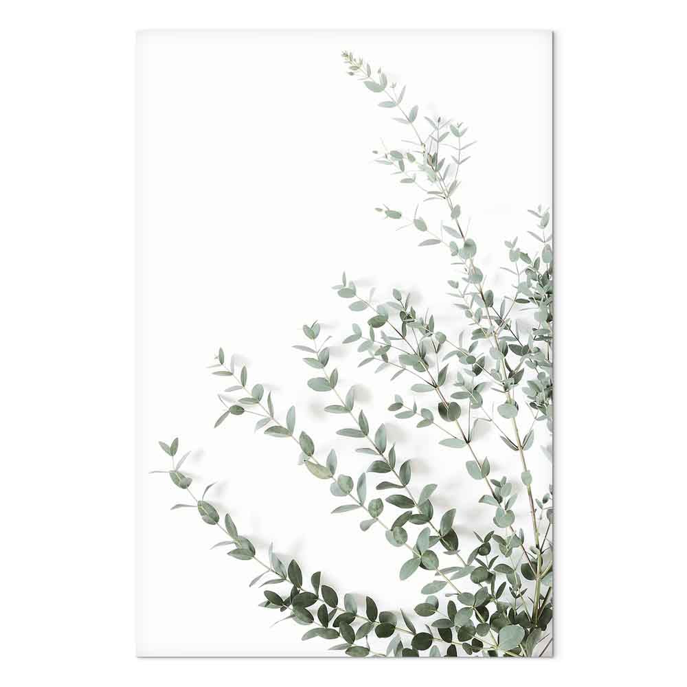Eucalyptus Leaves Botanical Vertical Canvas Print