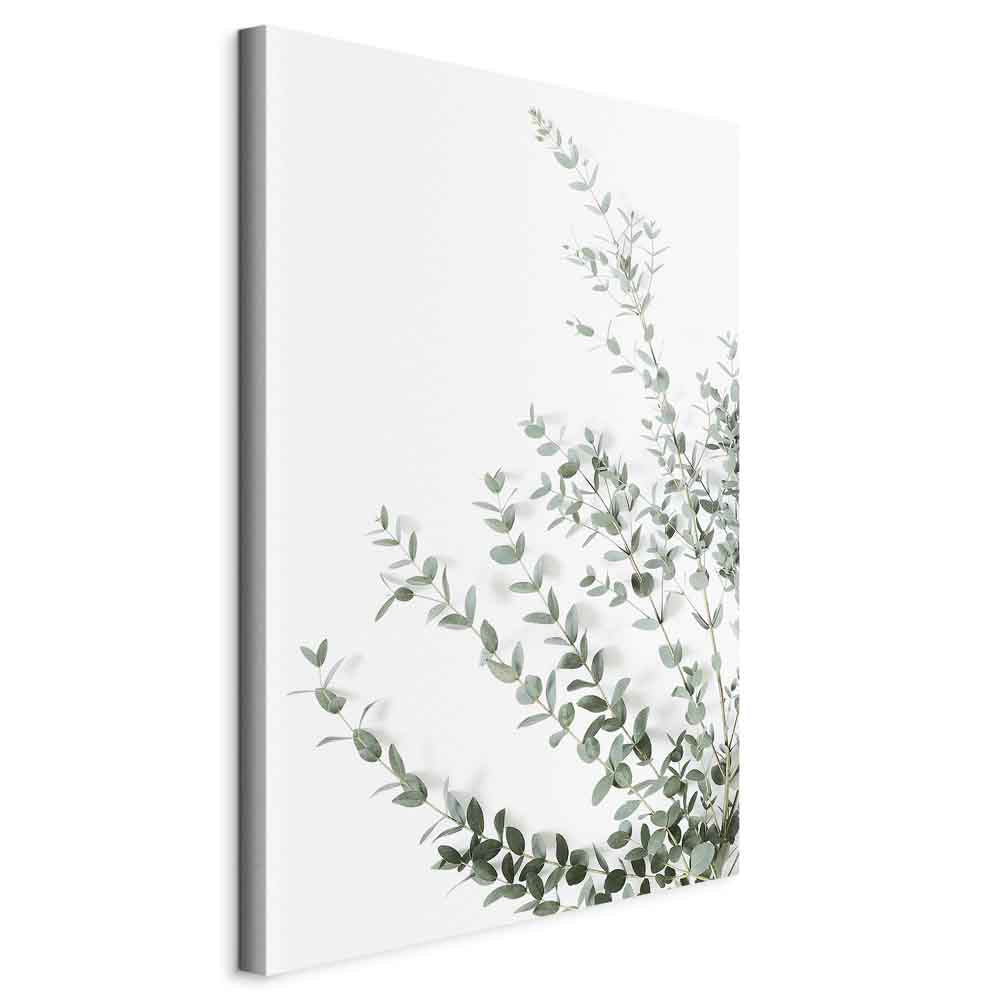 Eucalyptus Leaves Botanical Vertical Canvas Print