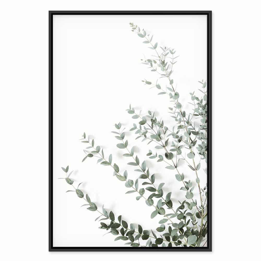 Eucalyptus Leaves Botanical Vertical Canvas Print