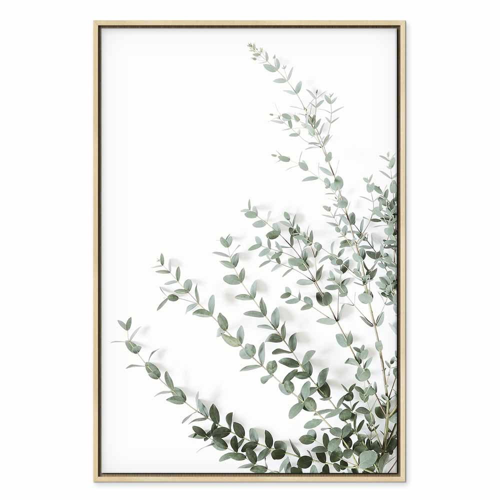 Eucalyptus Leaves Botanical Vertical Canvas Print