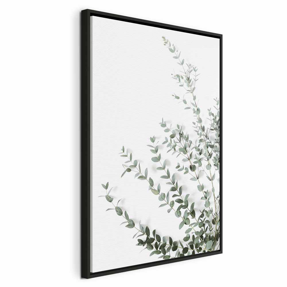 Eucalyptus Leaves Botanical Vertical Canvas Print