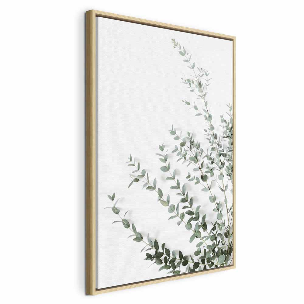Eucalyptus Leaves Botanical Vertical Canvas Print