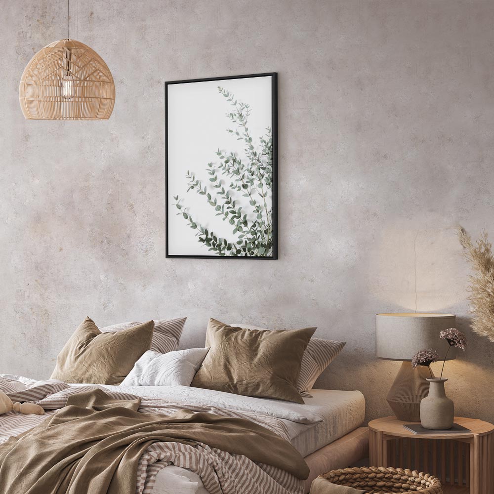 Eucalyptus Leaves Botanical Vertical Canvas Print