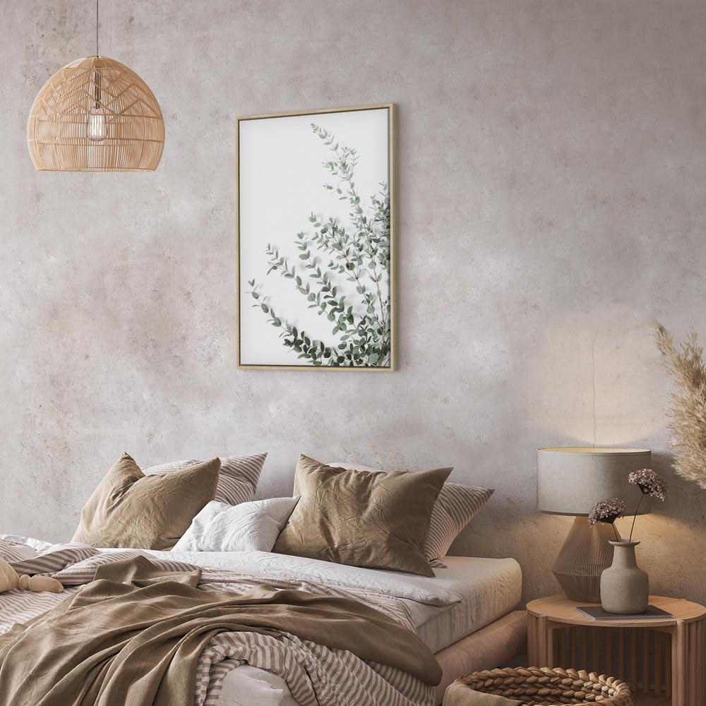 Eucalyptus Leaves Botanical Vertical Canvas Print