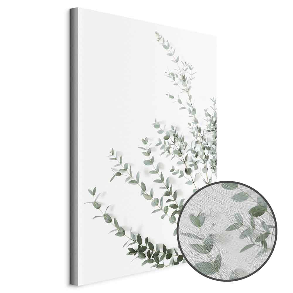 Eucalyptus Leaves Botanical Vertical Canvas Print