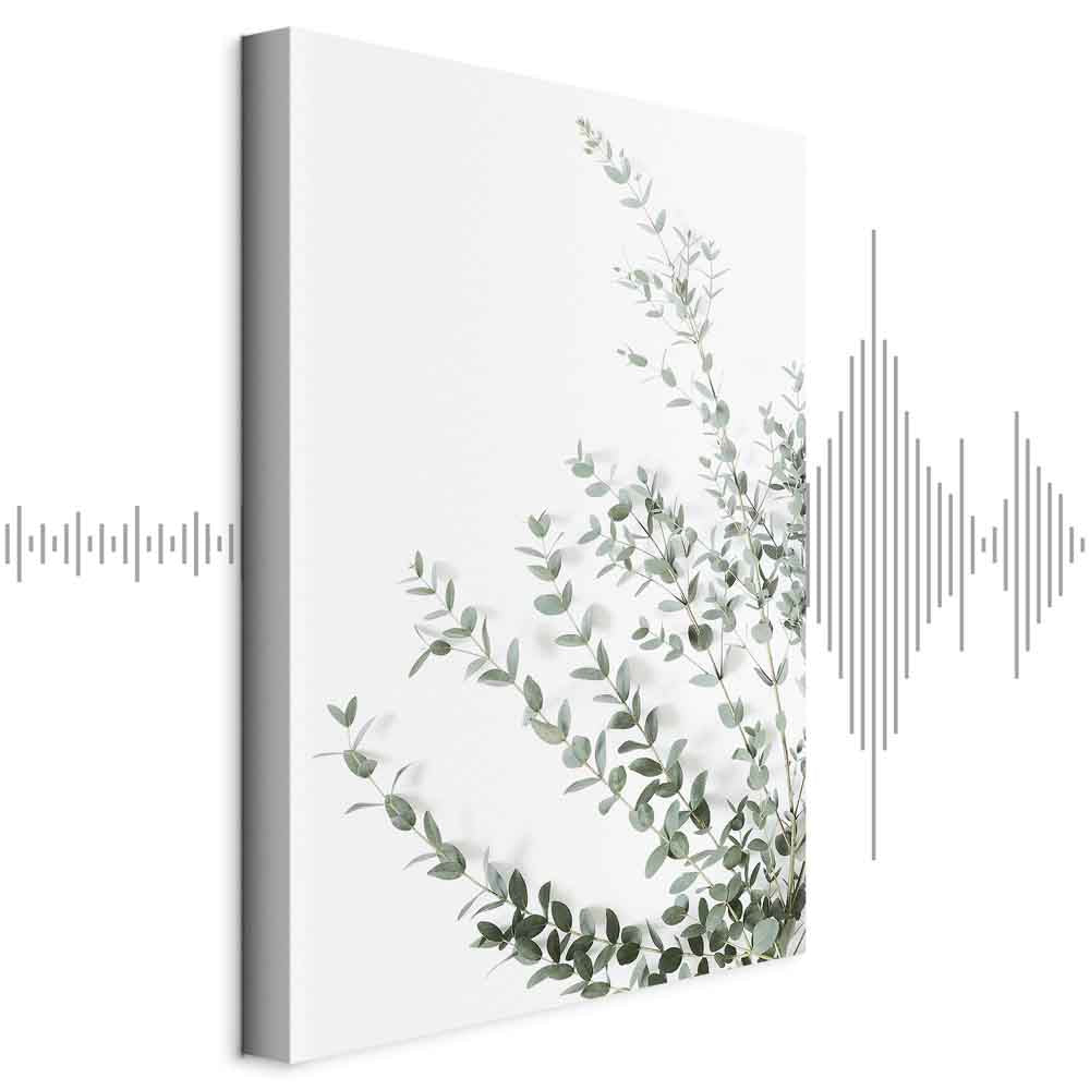 Eucalyptus Leaves Botanical Vertical Canvas Print