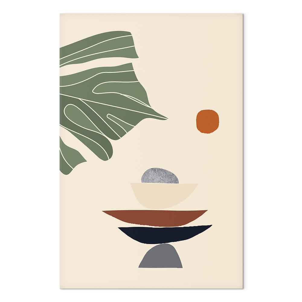 Sunny Terrace Plants Vertical Canvas Print