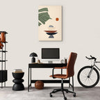 Sunny Terrace Plants Vertical Canvas Print