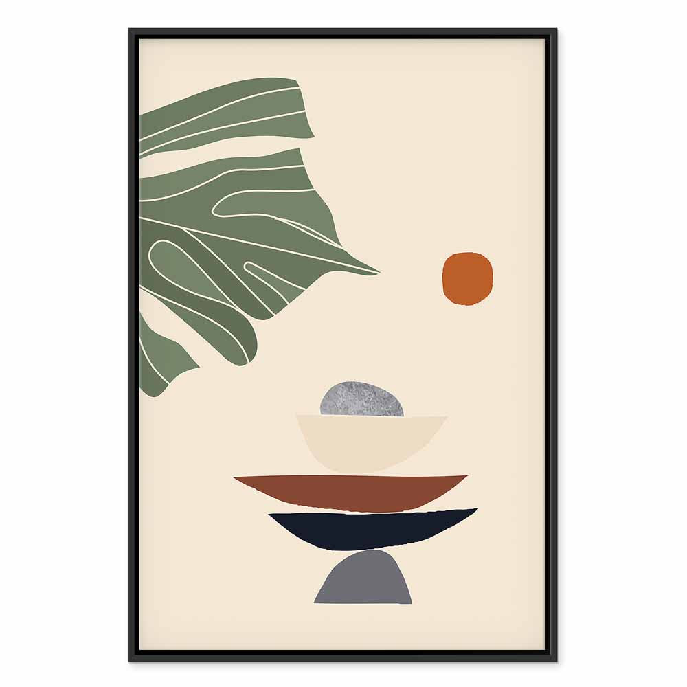 Sunny Terrace Plants Vertical Canvas Print