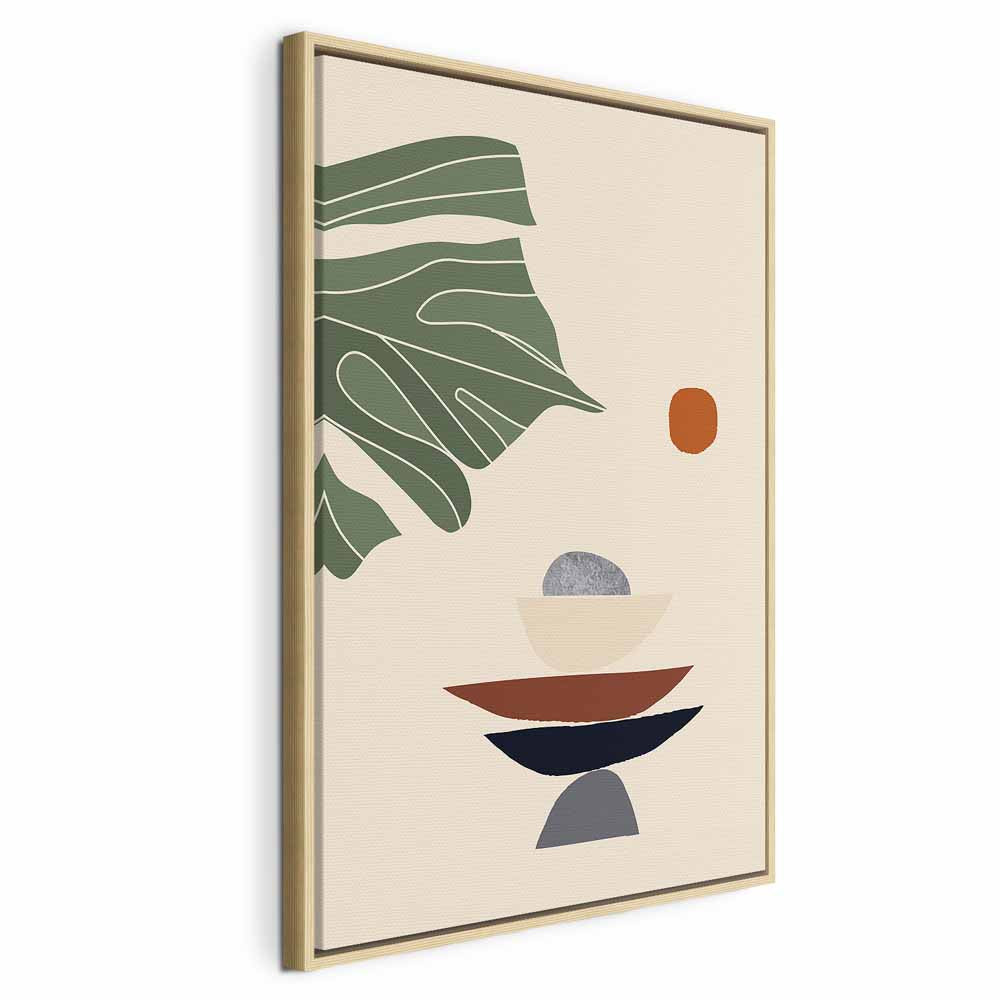 Sunny Terrace Plants Vertical Canvas Print