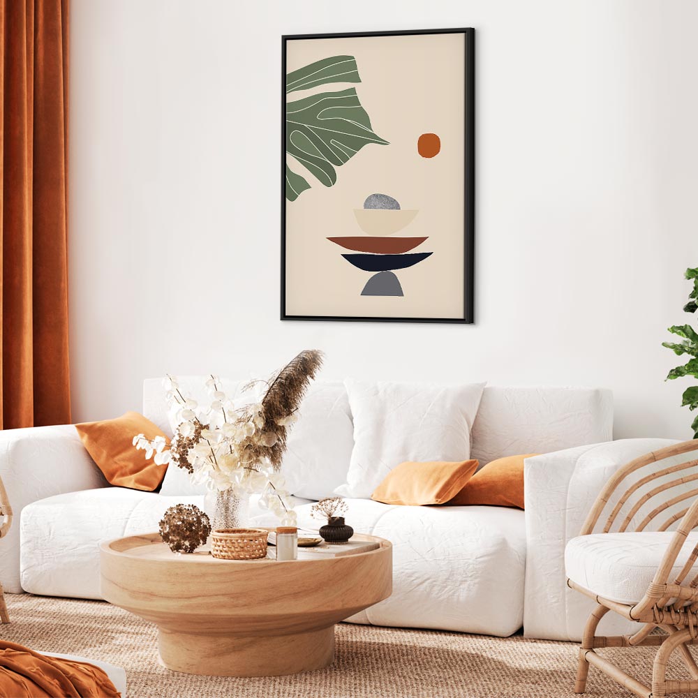 Sunny Terrace Plants Vertical Canvas Print