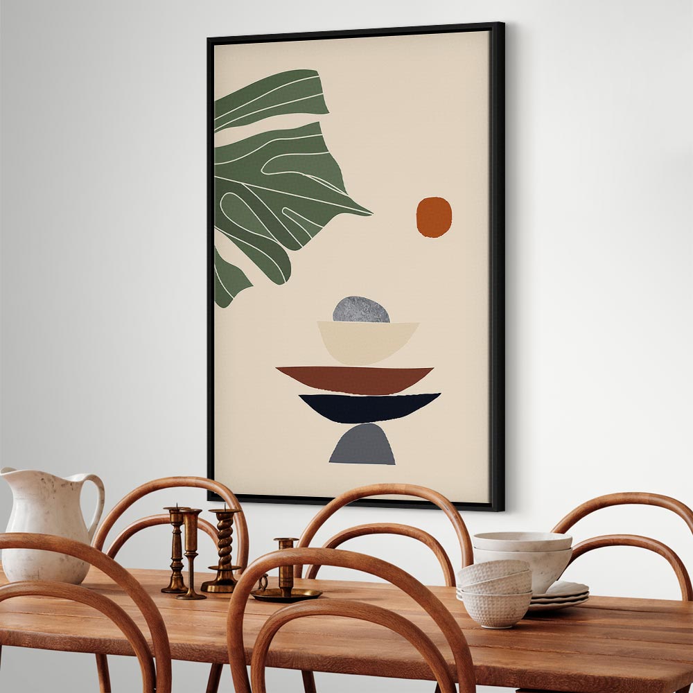 Sunny Terrace Plants Vertical Canvas Print