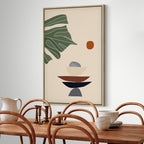 Sunny Terrace Plants Vertical Canvas Print