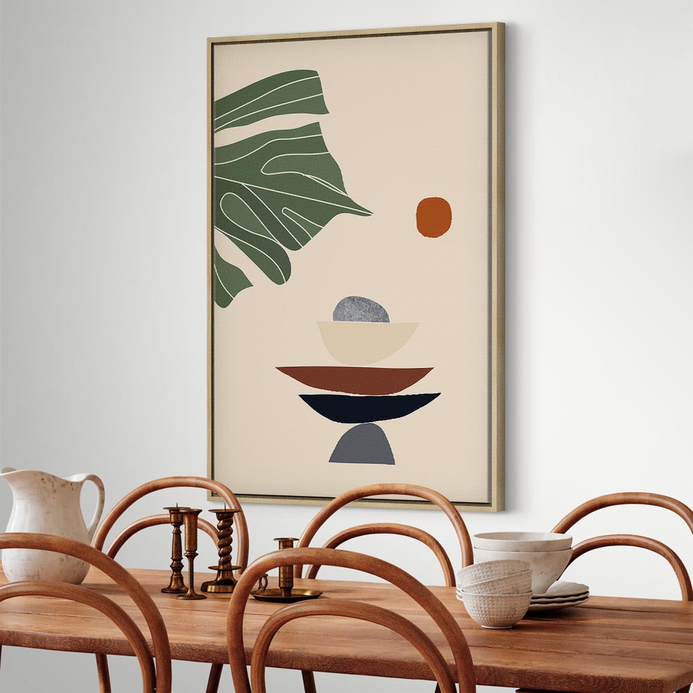 Sunny Terrace Plants Vertical Canvas Print