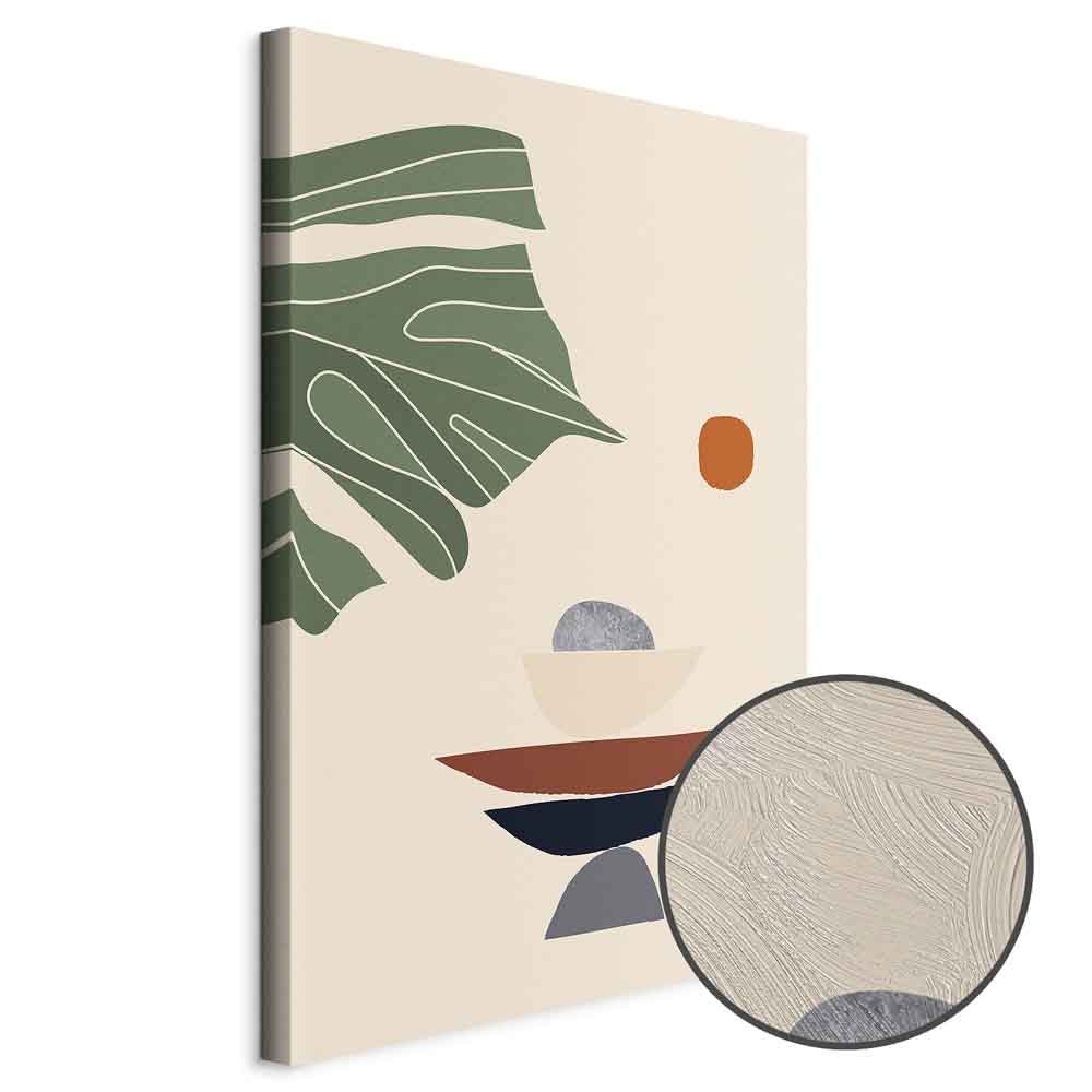 Sunny Terrace Plants Vertical Canvas Print