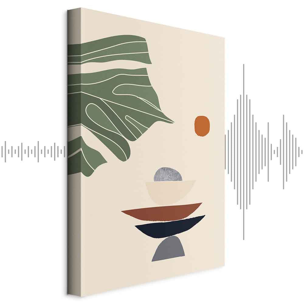 Sunny Terrace Plants Vertical Canvas Print