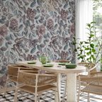 Rustic Floral Mosaic Wall Mural
