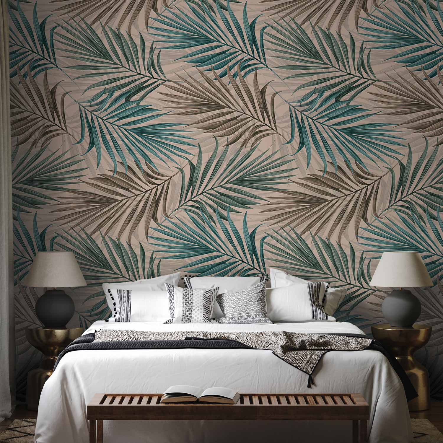 Leaf Chasing Botanical Wall Mural