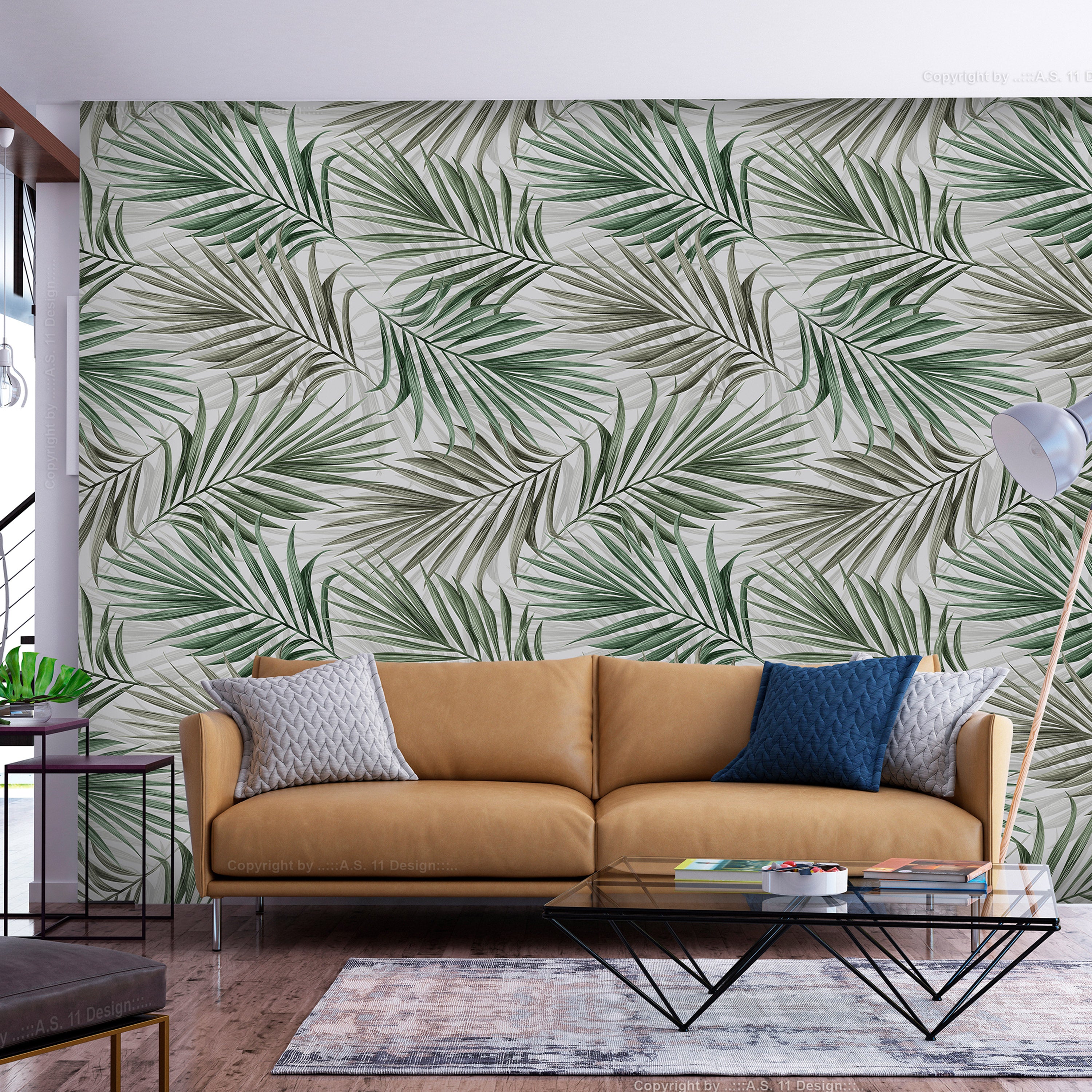 Wall Mural Leaf Chasing Leaves Design