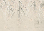 Wall mural Abstract falling leaves with branches