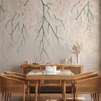 Wall mural Abstract falling leaves with branches