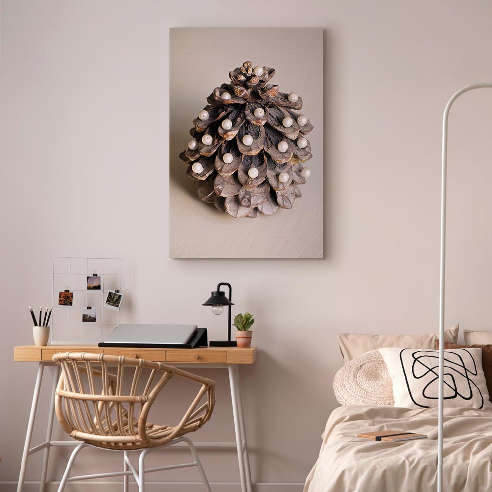 Christmas Leaves Vertical Canvas Print