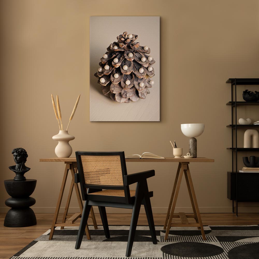 Christmas Leaves Vertical Canvas Print