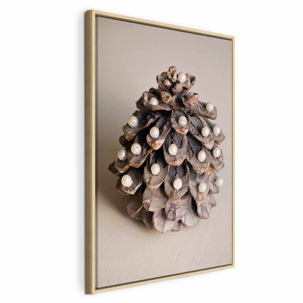 Christmas Leaves Vertical Canvas Print