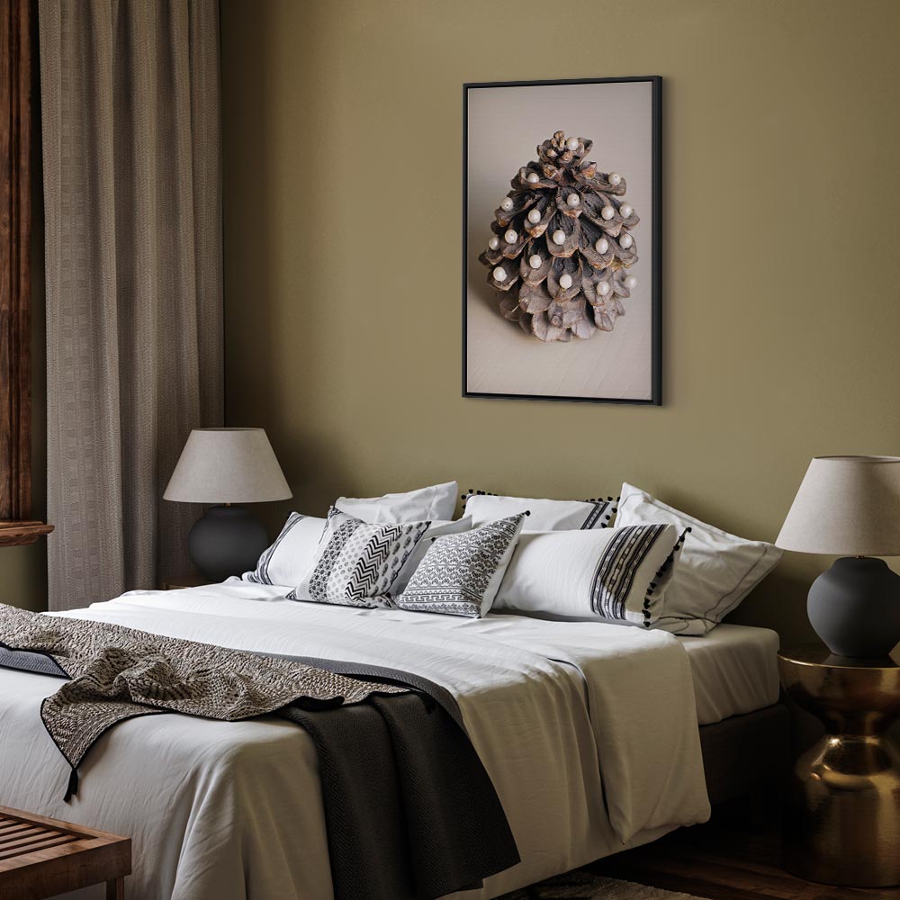 Christmas Leaves Vertical Canvas Print