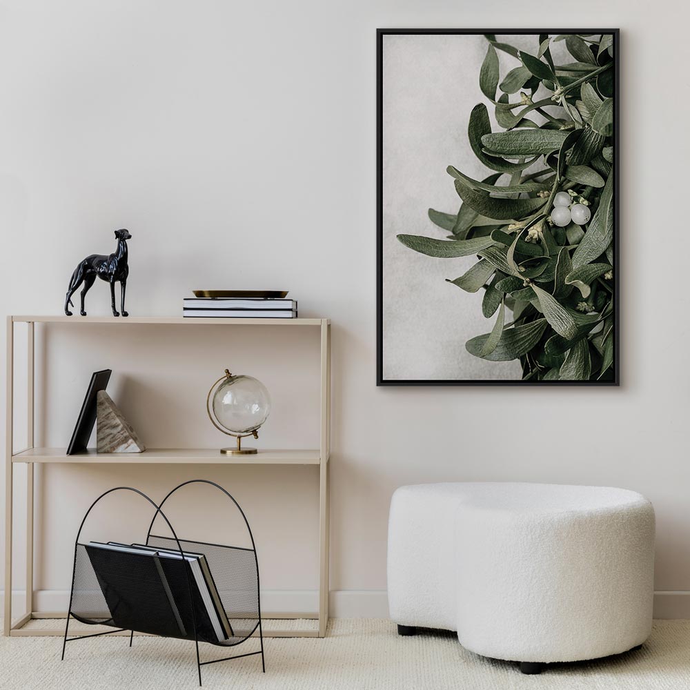 Christmas Mistletoe Botanical Canvas Print