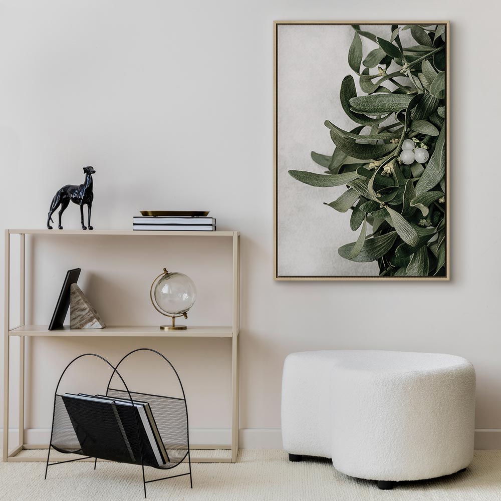 Christmas Mistletoe Botanical Canvas Print