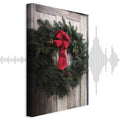 Christmas Wreath Floral Vertical Canvas Print