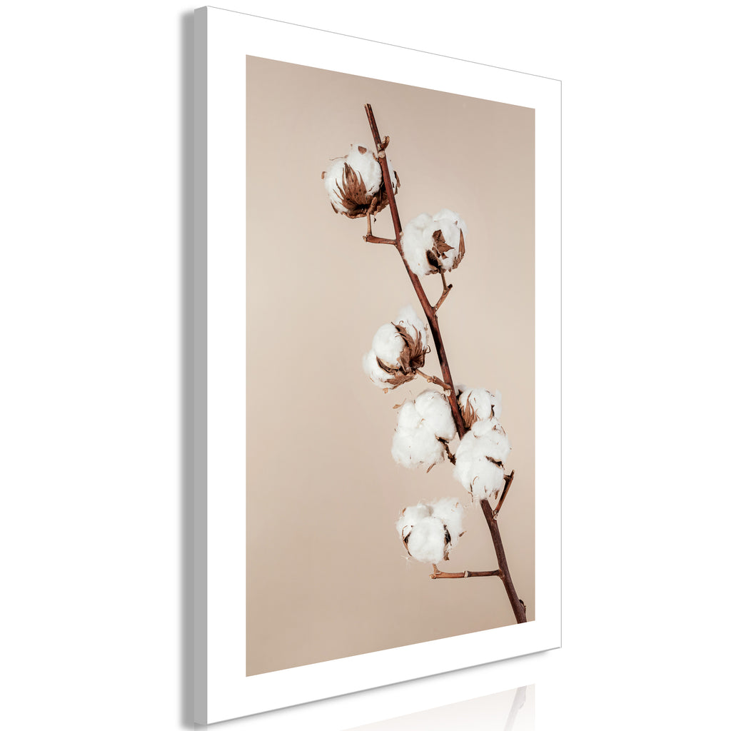 Canvas Print - Softness of Cotton (1 Part) Vertical