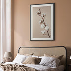 Cotton Flower Botanical Vertical Canvas Print