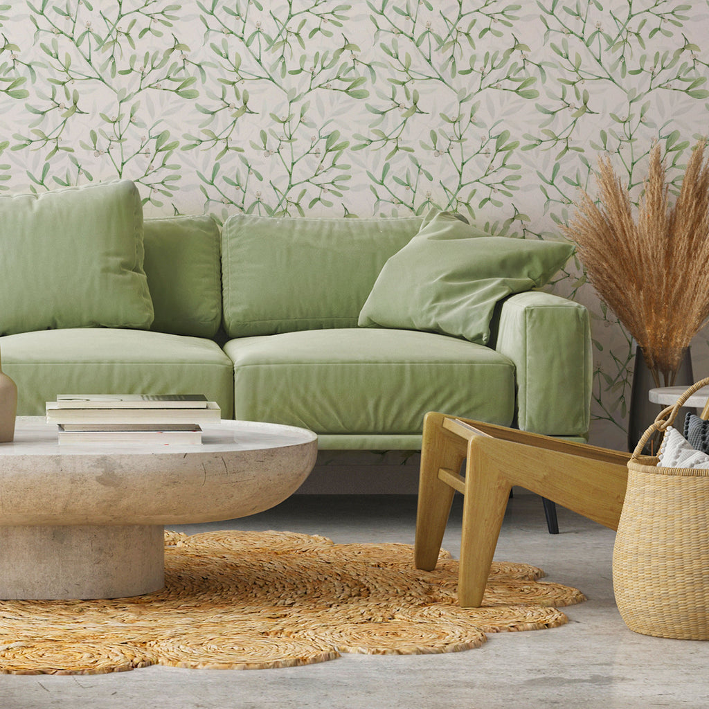 Wallpaper Leaves Under the Mistletoe