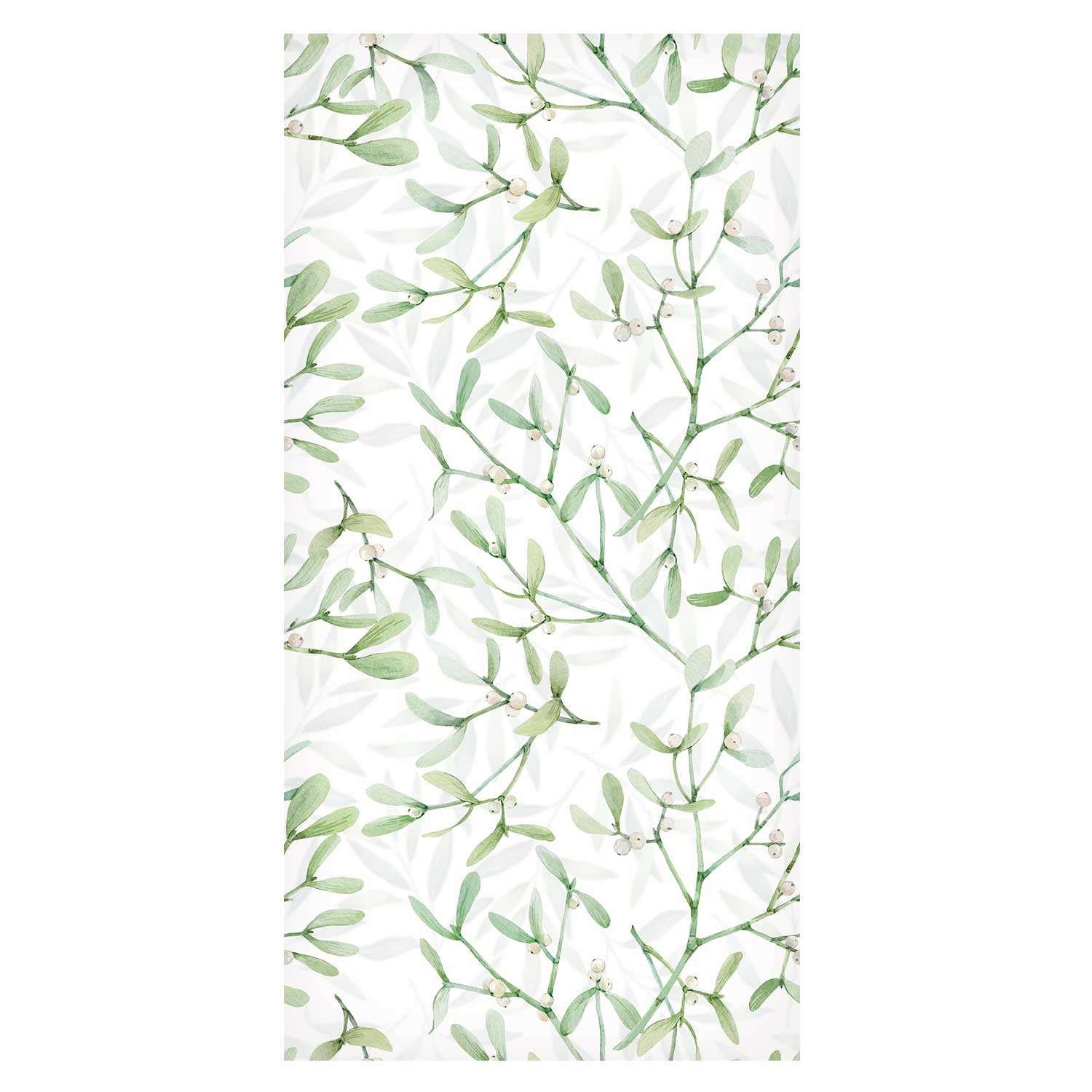 Under the Mistletoe Leaf Pattern Nature Wallpaper